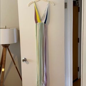 INDAH multi-colored tie maxi dress